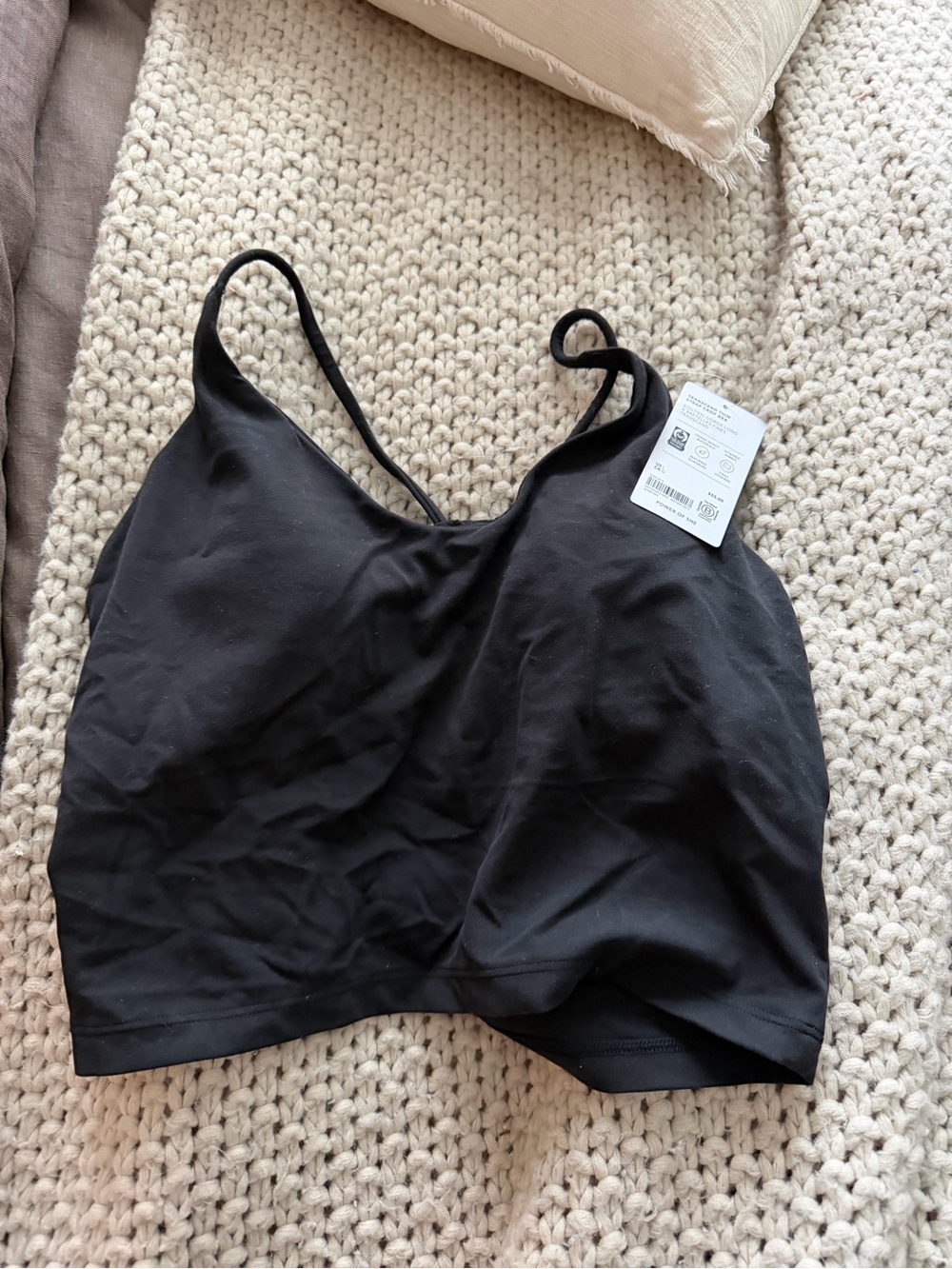Athleta Black Seamless Tank Bralette